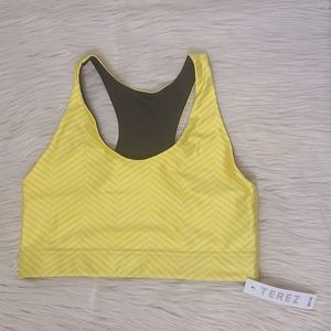 Terez Sports Bra Yellow M NWT
